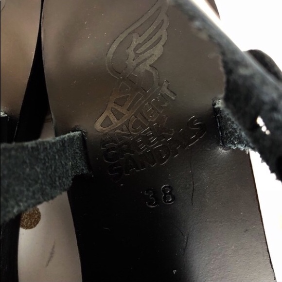 Ancient Greek leather Platform Wedge Sandals - Picture 6 of 6